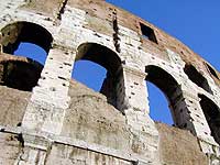 a close view of colosseum
