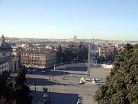 View from the top of Piazza del Popolo